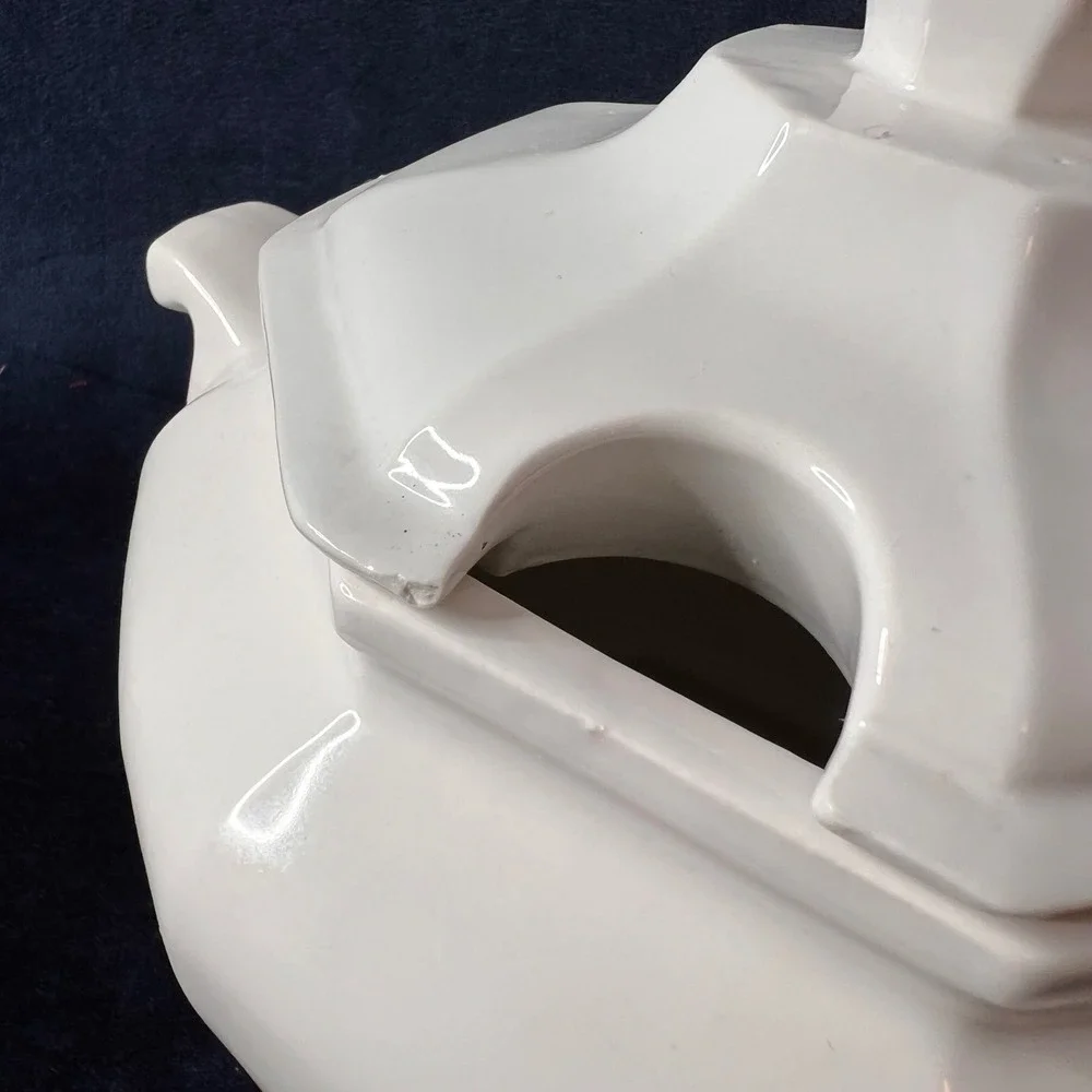 Vintage White Octagonal Gravy Tureen | Japan